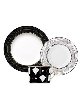 Ćmielów Ćmielów Zestaw do kawy Jenny Art Deco Czarny