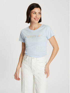 Cross Jeans Cross Jeans T-Shirt 56176-071 Niebieski Regular Fit