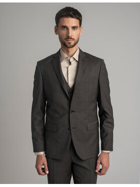 Borgio Borgio Marynarka Pertosa Brązowy Slim Fit