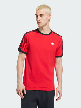 adidas adidas T-Shirt 3-Stripes Czerwony Regular Fit