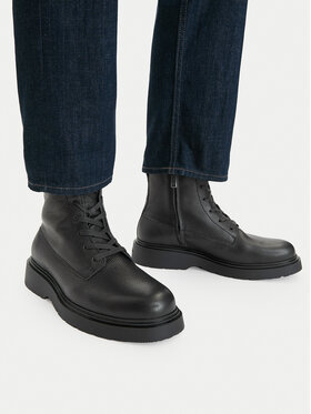 Calvin Klein Calvin Klein Зимни обувки Combat Ess Lace Up Zip Boot Lth YM0YM01373 Черен