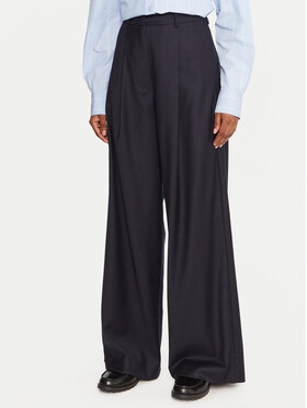 Weekend Max Mara Weekend Max Mara Spodnie materiałowe Globale 2525136162 Granatowy Wide Leg