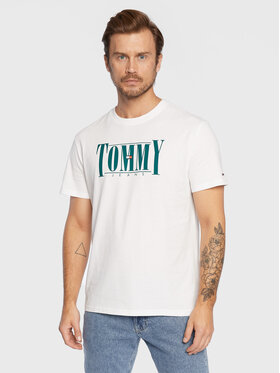 Tommy Jeans Tommy Jeans Tričko Essential DM0DM14993 Biela Regular Fit