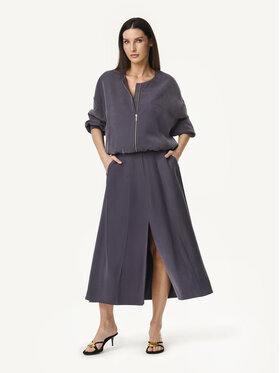 KMX KMX Spódnica midi 115830025 Szary Flare Fit