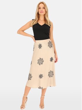 Perso Perso Spódnica JPE242380F Beżowy Regular Fit
