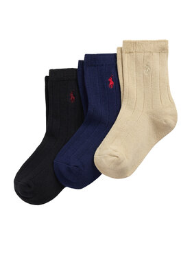 Polo Ralph Lauren Polo Ralph Lauren Σετ ψηλές κάλτσες παιδικές 3 τεμαχίων 443979301001 Έγχρωμο