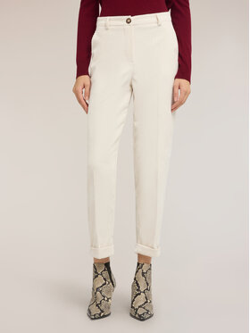 Motivi Motivi Pantaloni di tessuto P09AQ005047N011 Bianco Boy Fit
