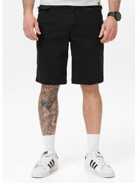 PITBULL PITBULL Szorty materiałowe GRAVES Czarny Regular Fit