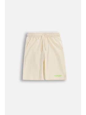 Coccodrillo Coccodrillo Szorty materiałowe WC6121501TBJ-003 Kremowy Regular Fit