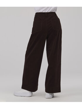 Lee Cooper Lee Cooper Spodnie materiałowe GAJA Brązowy ciemny Wide Leg