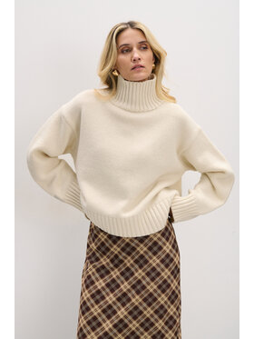 Fobya Fobya Sweter F2090 Écru Basic Fit