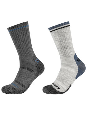 Skechers Skechers Calzini corti da uomo Skechers 2PPK Men Trail Wool Socks Grigio
