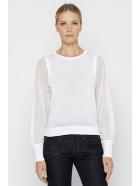 Deni Cler Milano Deni Cler Milano Sweter T-DC-S429-C2-10-10-1 Biały Regular Fit