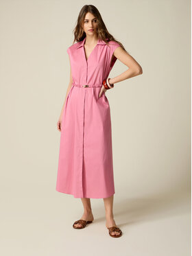 Oltre Oltre Vestito da giorno 7082R005123N006 Rosa Flare Fit