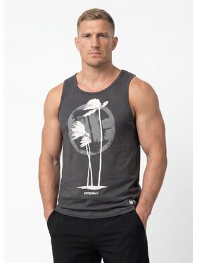 PITBULL PITBULL Tank top PALMS Szary Regular Fit