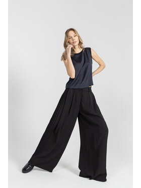 Deni Cler Milano Deni Cler Milano Spodnie materiałowe T-DC-5227-F2-40-90-1 Czarny Loose Leg