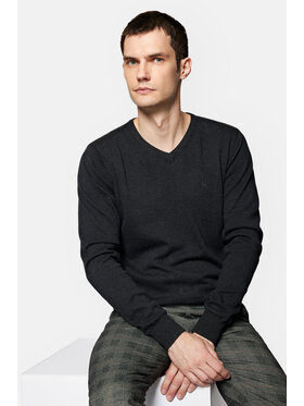 Lancerto Lancerto Sweter Anthony SW073223000045 Szary Regular Fit