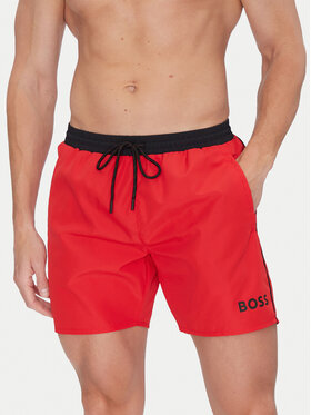 BOSS BOSS Szorty kąpielowe Starfish 50514429 Czerwony Regular Fit