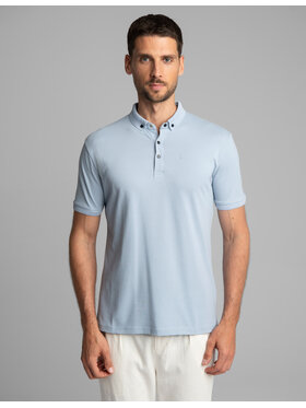 Borgio Borgio Polo Matteo 01 Niebieski Classic Fit