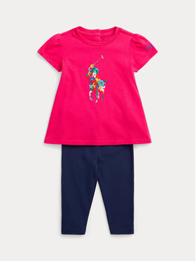 Polo Ralph Lauren Polo Ralph Lauren Σετ T-Shirt και κολάν 310909910001 Ροζ Regular Fit