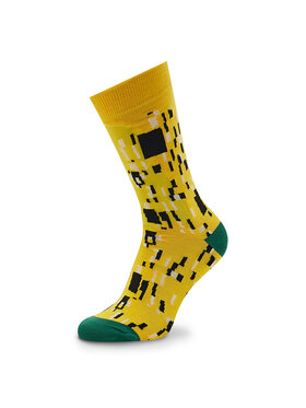 Curator Socks Curator Socks Visoke nogavice Unisex Kiss Rumena