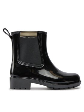 Tommy Hilfiger Tommy Hilfiger Cizme de cauciuc Essential Tommy Rainboot FW0FW07760 Negru