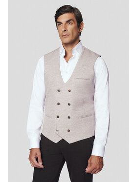 Lancerto Lancerto Kamizelka Milano KA131224000009 Beżowy Slim Fit