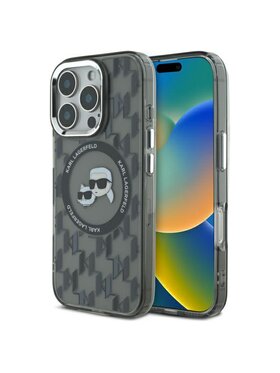 KARL LAGERFELD KARL LAGERFELD Etui na telefon IML Monogram Karl&Choupette Head Czarny