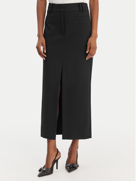 Patrizia Pepe Patrizia Pepe Fustă midi 8G0515/A498-K103 Negru Regular Fit