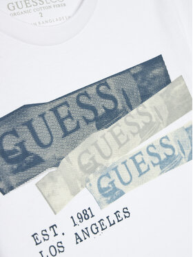 Guess Majica N4BI19 I3Z14 Bela Regular Fit