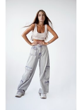 MissDenim MissDenim Spodnie damskie Baggy Niebieski Boyfriend Fit