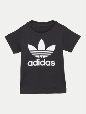 adidas adidas Тишърт Trefoil IX5113 Черен Regular Fit