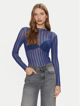 Vila Vila Bluză Mist 14102378 Albastru Slim Fit