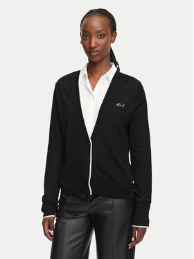 KARL LAGERFELD KARL LAGERFELD Кардиган B3W18038 Чорний Regular Fit