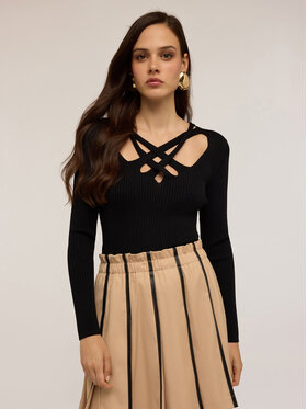 Motivi Motivi Cardigan M410W003504N033 Nero Regular Fit