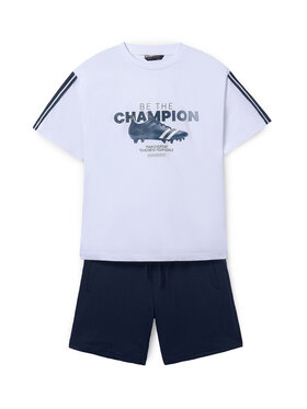 Mayoral Mayoral Komplet t-shirt i spodenki 6687 Granatowy Regular Fit
