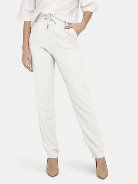 ONLY ONLY Bavlnené nohavice Caro Poptrash 15278710 Biela Comfort Fit