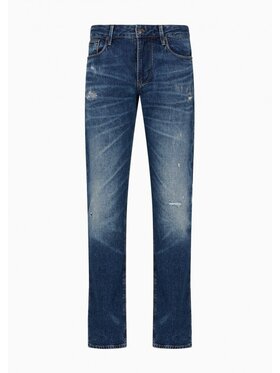Emporio Armani Emporio Armani Jeansy 3EM000121 AF13281 Modrá Slim Leg