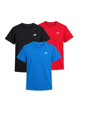 4F 4F T-Shirt Z-TTSHM3341-3-K Biały Regular Fit