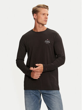 Tommy Hilfiger Tommy Hilfiger Longsleeve MW0MW36501 Чорний Regular Fit