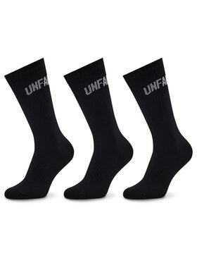 Unfair Athletics Unfair Athletics Set 3 parov unisex visokih nogavic Curved UNFR22-164 Črna