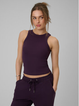 4F 4F Tank top ESSENTIALS Fioletowy Slim Fit
