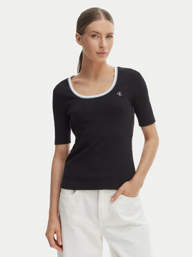 Calvin Klein Jeans Calvin Klein Jeans Tričko LV047F247G Čierna Slim Fit