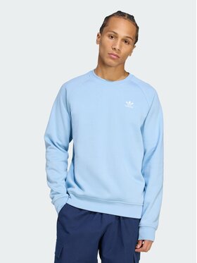 adidas adidas Longsleeve Trefoil Essentials Crew Niebieski jasny Regular Fit