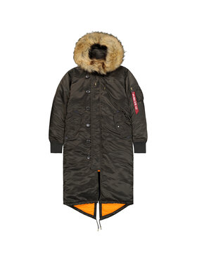 Alpha Industries Alpha Industries Kurtka zimowa Long Fishtail Field Jacket Women Khaki Regular Fit
