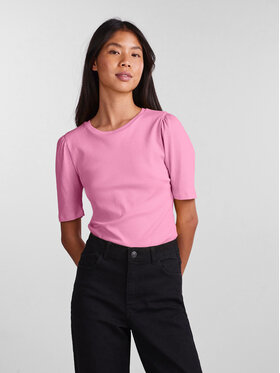 Pieces Pieces T-shirt 17133700 Ružičasta Slim Fit