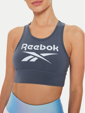 Reebok Top Big Logo Cotton Bralette 100076022 Siva Slim Fit