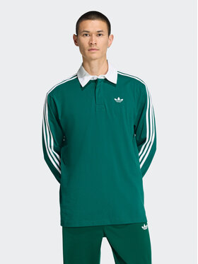 adidas adidas Polo 159300 Zielony ciemny Loose Fit