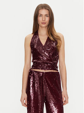 Haveone Haveone Top RGE-M035 Bordo rdeča Regular Fit