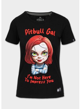 PITBULL PITBULL T-Shirt Koszulka damska SWEETIE-CHU 2 S Czarny Regular Fit